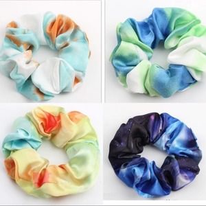 Galaxy Space Multi-Color Scrunchies Set of 4